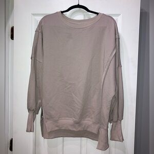 Taupe Split-Hem Sweater